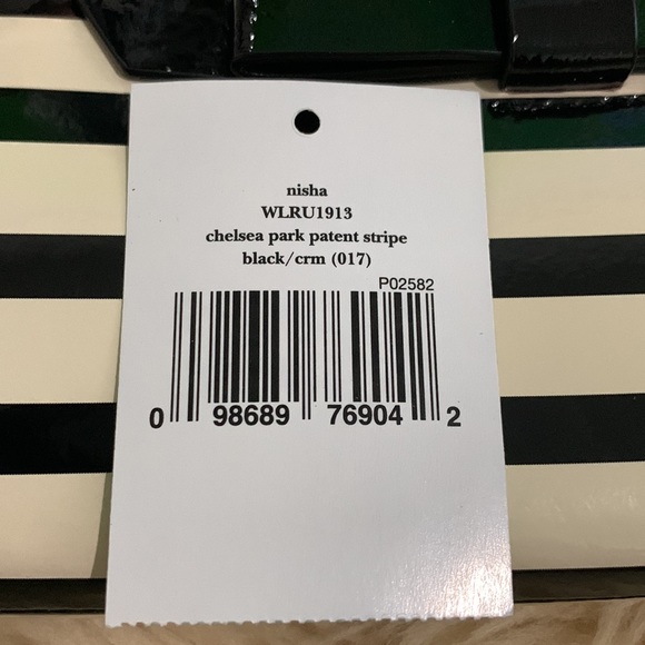 NWT Kate Spade Striped Patent Leather Wallet - Picture 12 of 12